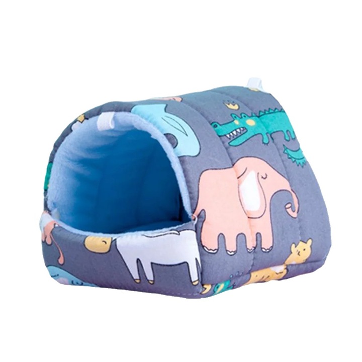 Culcus pentru animale mici, XL, flanel si bumbac, design dragut, compatibil cu mai multe animale