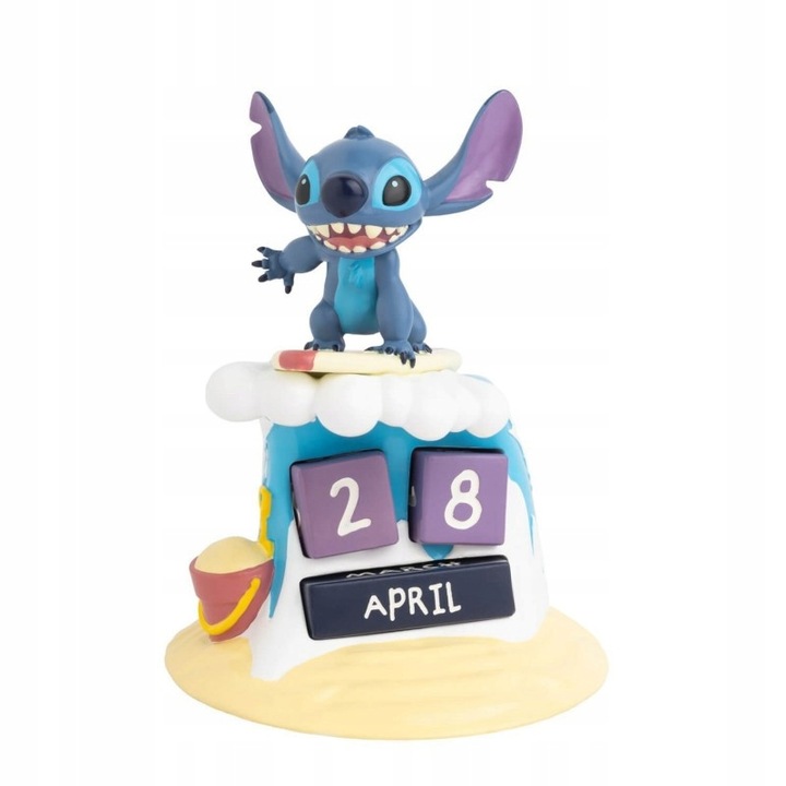 Calendar perpetuu 3D Disney Stitch Surfer, Grupo Erik, 6.3x6.3x7.4cm, multicolor