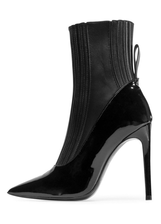 Botine de dama, Eva Longoria, piele naturala, negru, 40 EU