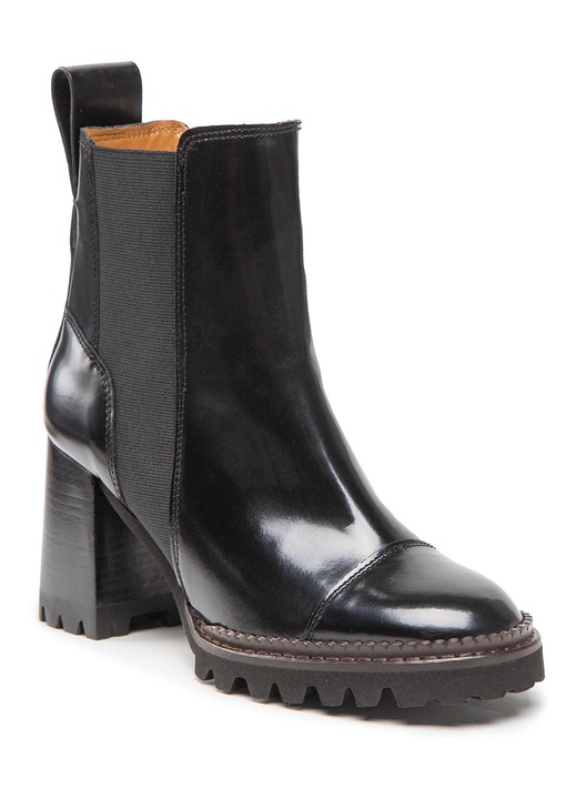 Дамски боти, See By Chloe, естествена кожа, черен, 39 EU