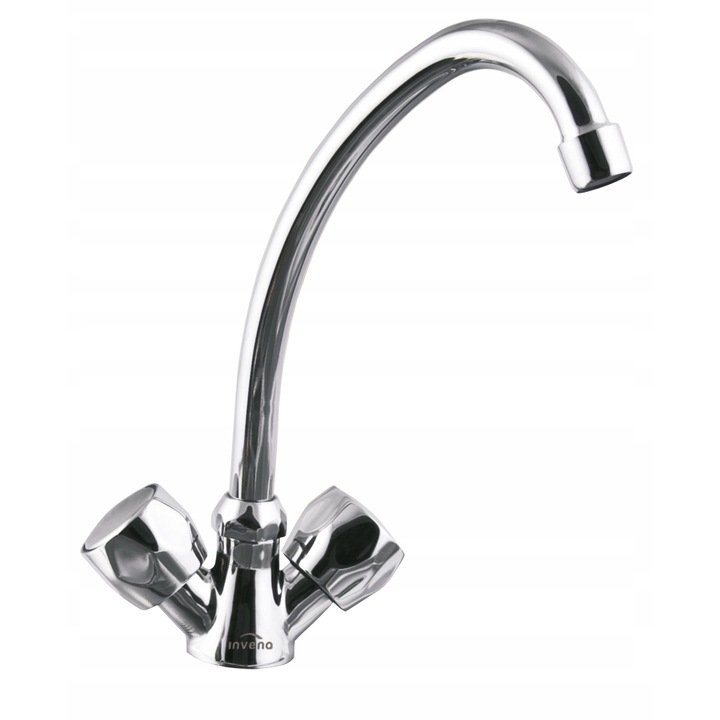 Baterie sanitara cu doua manete, model BZ-11-FOS, crom, set cu 2 wezyki 3/8" 35cm