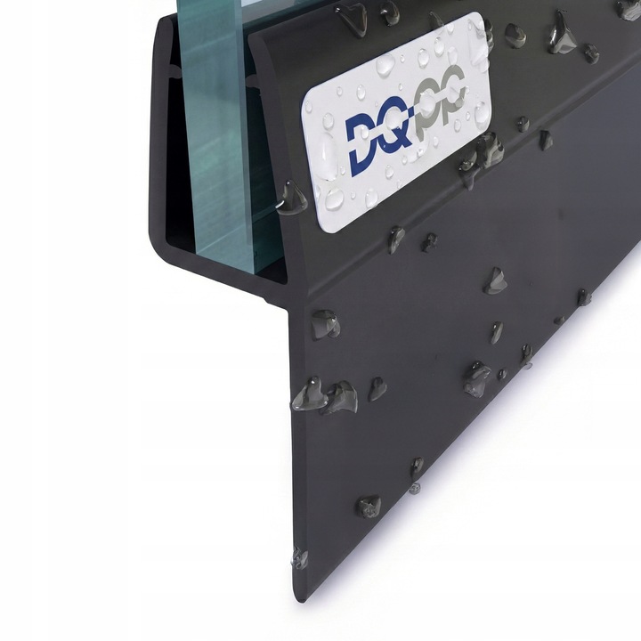 Uszczelca neagra pentru cabina de dus, DQ-PP, 10cm, 4-6mm, rezistenta la apa, usor de taiat