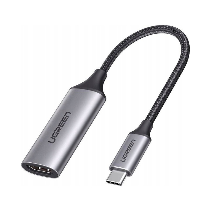 Adaptor video Ugreen USB-C HDMI 4K 60Hz HDR negru aluminiu compact
