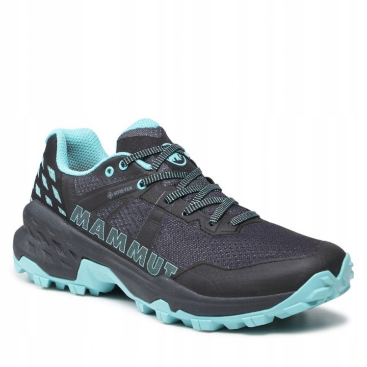 Pantaofi de trekking femei Mammut Sertig II Low GTX, impermeabili, gri/albastru, textil, 41 1/3 EU