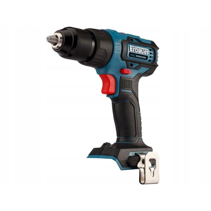 Wiertarko-vkretarka Erbauer EXT, 18V, 50 Nm, cu LED, set cu suport pentru curea, 19,7x18,6x7,2cm