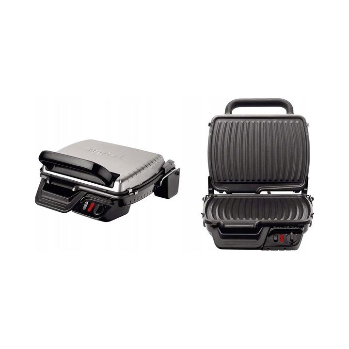 Grill electric Tefal Compact GC3050, 2000W, placi din aluminiu, negru