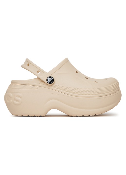 Papuci dama, Crocs, bej, material sintetic, design modern, confortabil, Bej, 41-42