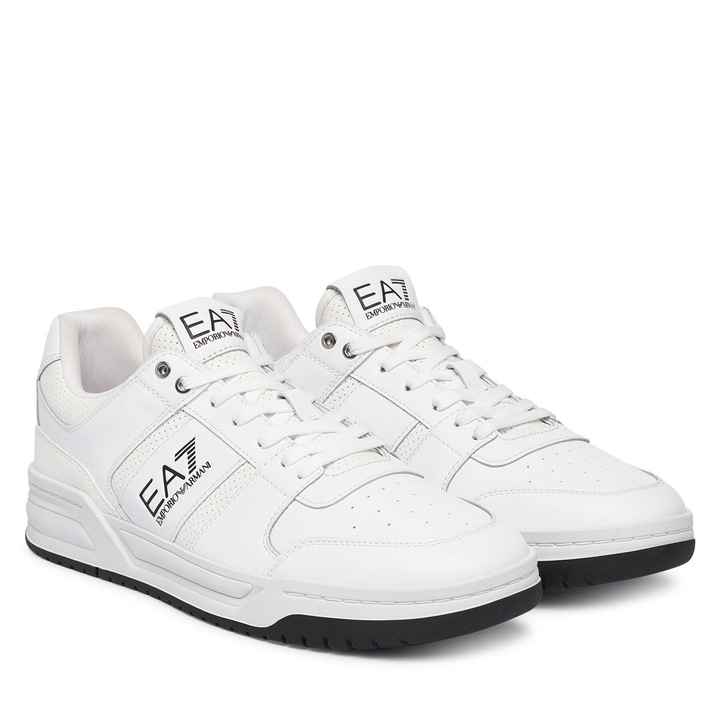 Ferfi EA7 termeszetes bor tornacipo, Fehér