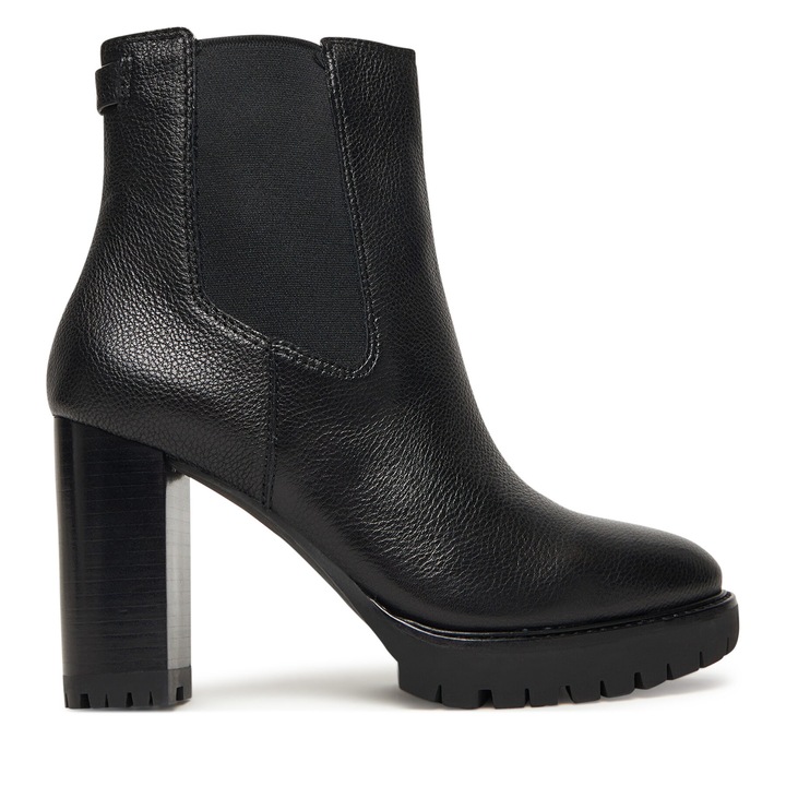 Botine de dama, Lauren Ralph Lauren, piele naturala, negru, 41 EU