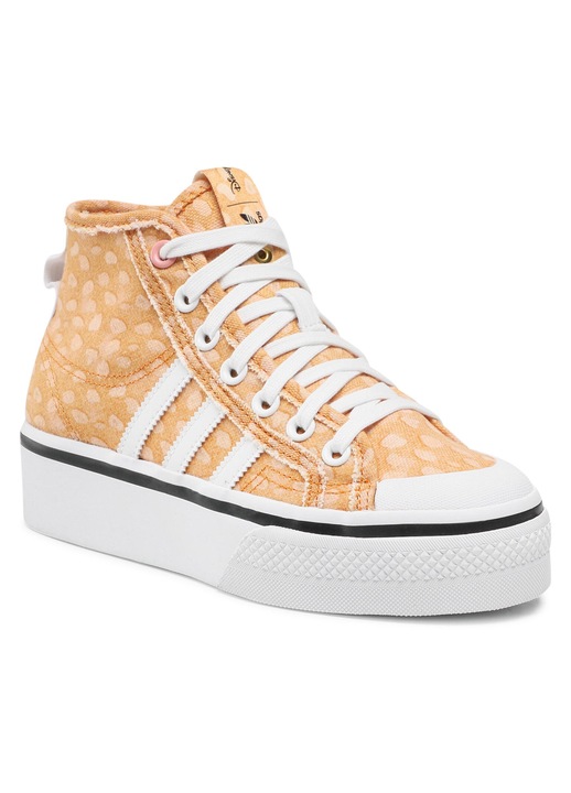 Női tornacipő, Adidas, narancssárga, textil anyag, környezetbarát