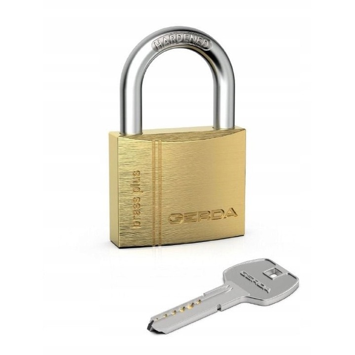 Lacat BRASS PLUS KMKN S60, 3 chei simetrice, mosit, 60x42x18mm