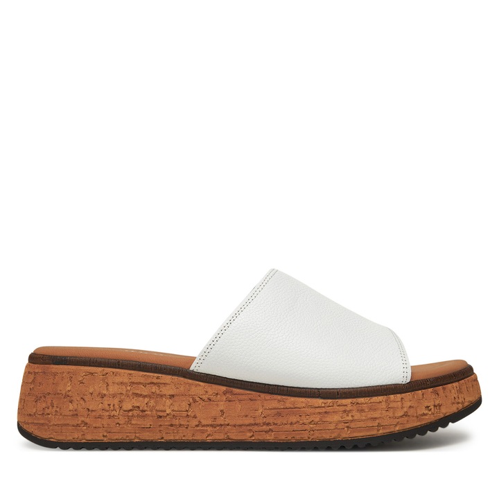 Papuci dama, Gabor, piele naturala, alb, 40 EU