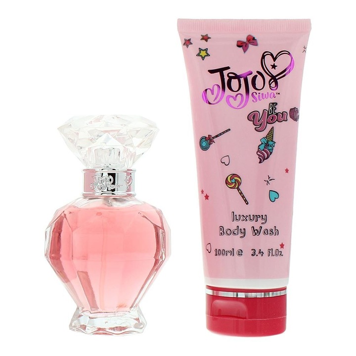 Jojo Siwa szett: Be You tusfürdő, 100 ml + Be You eau de parfum, nőknek, 30 ml
