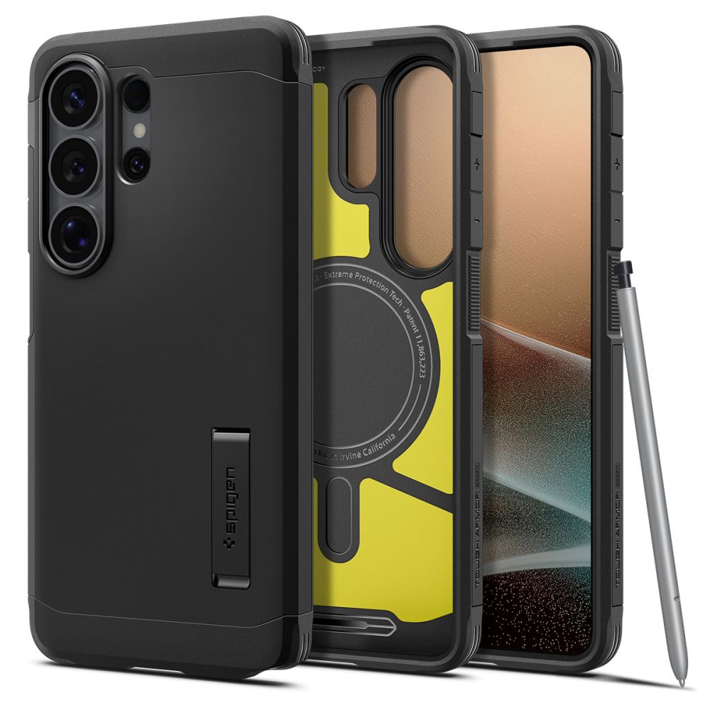 Carcasa Spigen Tough Armor Mag cu MagSafe compatibila cu Samsung Galaxy S26 Ultra, Negru