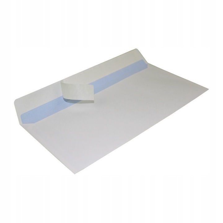 Set 50 plicuri DL, alb, 220x110mm, autocolante