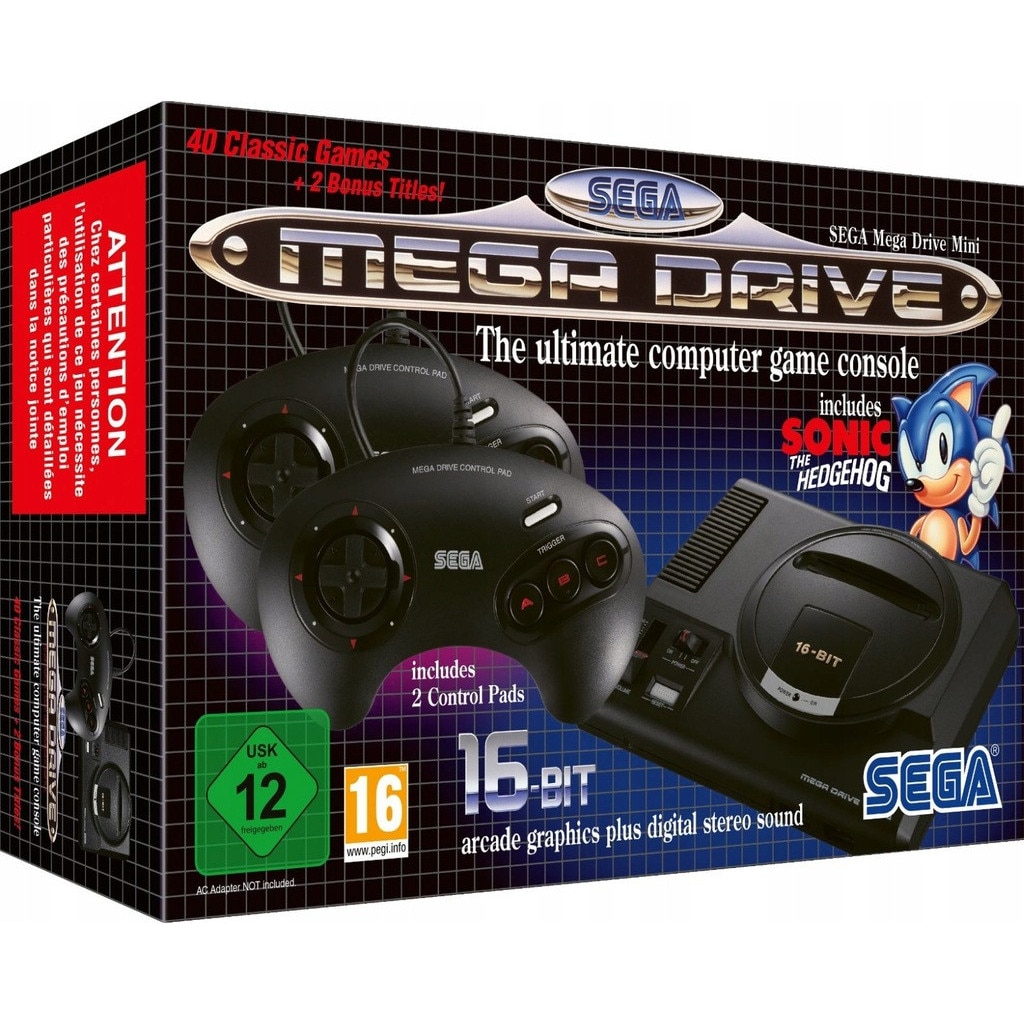 Set Consola Sega Mega Drive Mini 2 Gamepad, 42 jocuri, gri - eMAG.ro