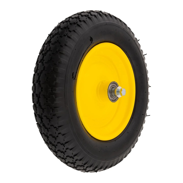 Roata pneumatica 350-8, cauciuc, ax 20x93mm, janta metalica
