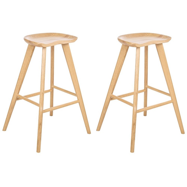 Set de 2 scaune de bar Cando Maro deschis