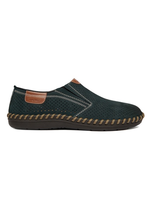 Pantofi barbatesti, Rieker, piele naturala, albastru, confort sporit