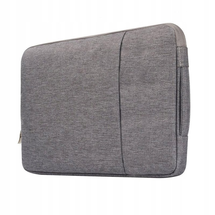 Husa denim protectie premium pentru laptop, gri, 13.6 inch