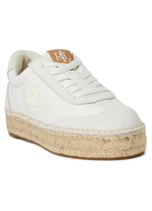 Női tornacipő, Lauren Ralph Lauren, szövet, fehér, 35 EU