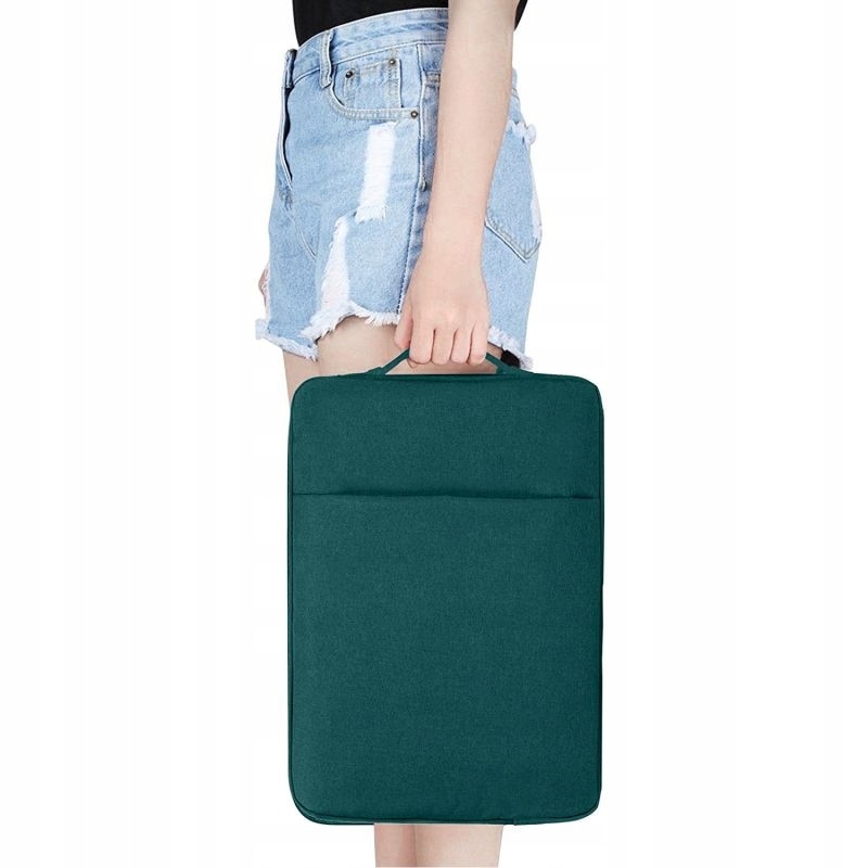 Husa laptop WulkanCenPL Denim verde 36x26cm 13inch