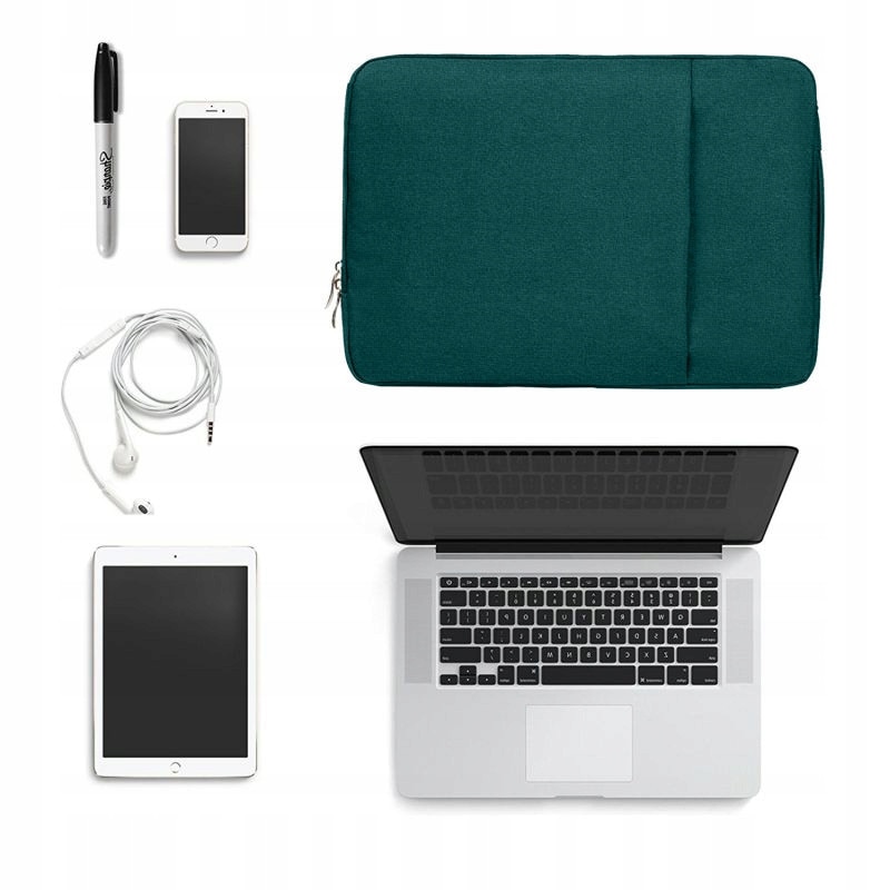 Husa laptop WulkanCenPL Denim verde 36x26cm 13inch