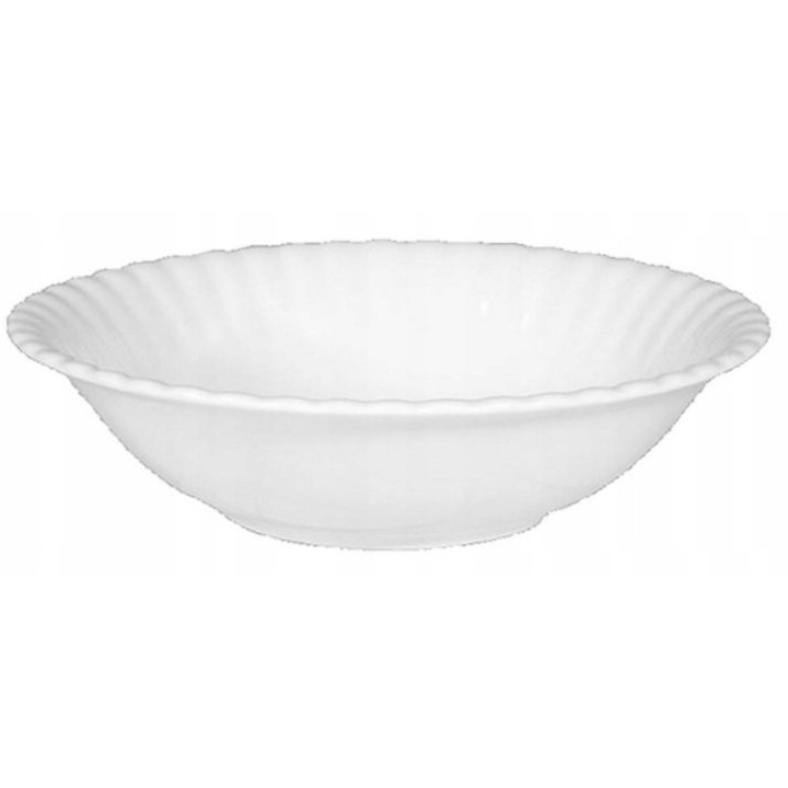 Salatiera Rotunda 23 cm, Portelan Alb, Colectia Iwona C000