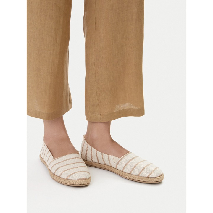 Espadrile dama, Jenny, dungi, bej, tesatura, 40 EU