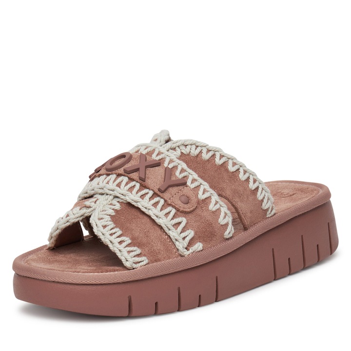 Papuci dama, Roxy, textil, roz