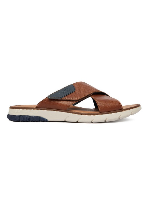 Slapi barbat, Rieker, material sintetic, confortabil, maro