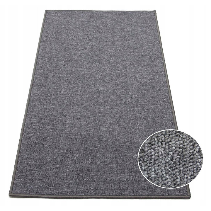 Covor, elSimone, 150 x 200 cm, Gri, Destinatie Dining, Dormitor, Living, Camera Pentru Copii, Coridor, Hol, Birou, Antistatic, Antiderapant, Rezistent La Foc - Clasa Efl