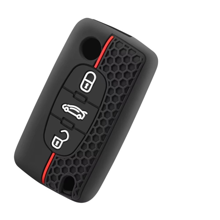 Husa pentru cheie briceag Citroen C2 C3 C4 C5 C6 Xsara Berlingo Peugeot 207 307 308 407 607 807 3 butoane