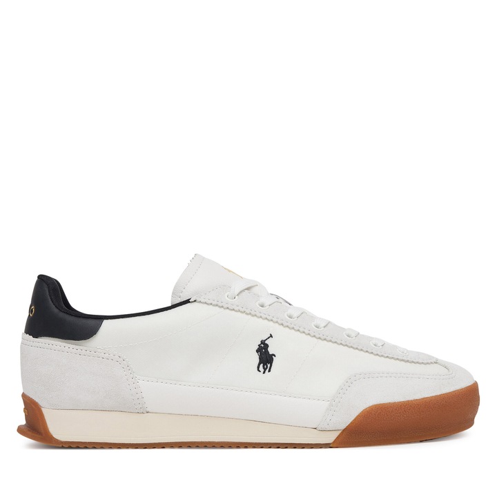 Polo Ralph Lauren férfi teniszcipő, természetes bőr/velúr, fehér