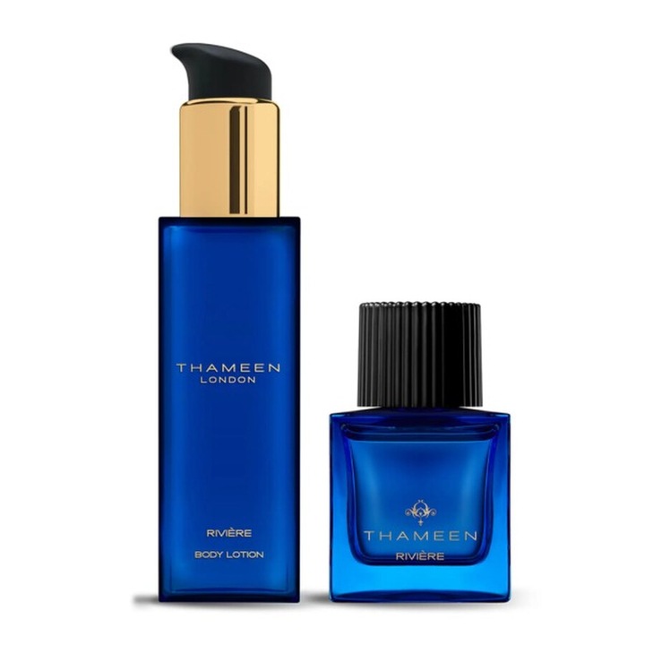 Set Thameen London: Riviere, Extrait de Parfum, Unisex, 50 ml + Riviere, Lotion pentru Corp, Corp, 100 ml