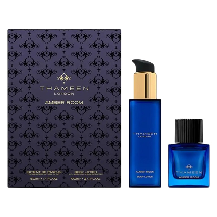 Set Thameen London: Amber Room, Extrait de Parfum, Unisex, 50 ml + Amber Room, Testápoló, 100 ml
