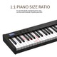 Pian digital, 61 de taste, conectivitate Bluetooth, calitate audio de inalta definitie, actiune confortabila a tastelor, functie de inregistrare si redare, negru