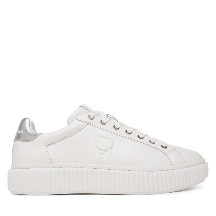 Tenisi barbati Karl Lagerfeld, piele naturala, alb, design minimalist