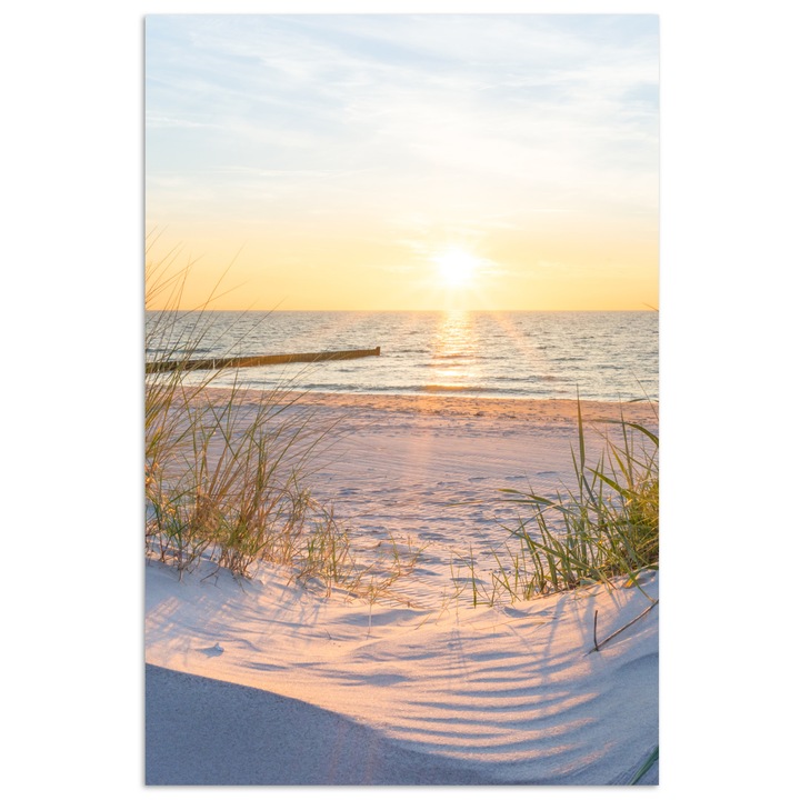 Tablou decorativ, OnlyWow, modern art, albastru deschis, 20x30cm