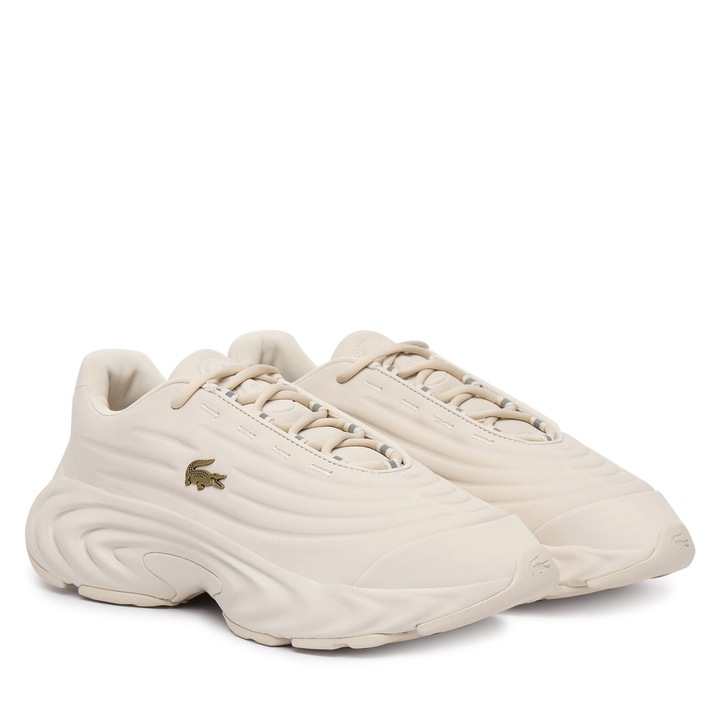 Tenisi barbati, Lacoste, piele naturala, bej, talpa groasa