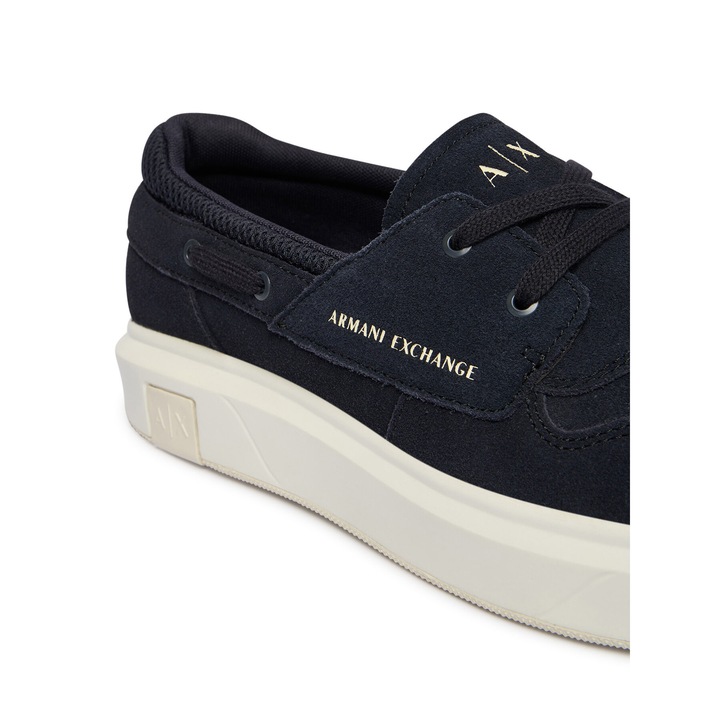 Férfi teniszcipő, Armani Exchange, természetes bőr, kék, textil