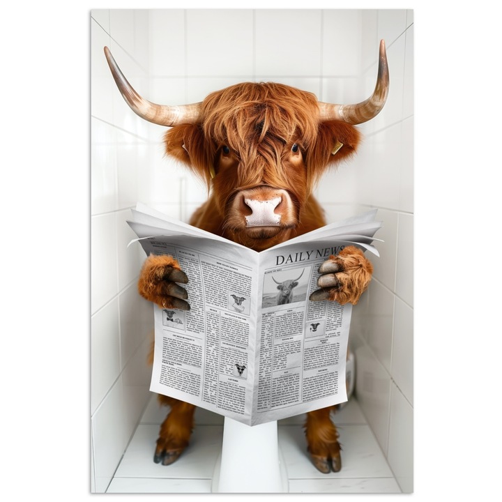 Poster decorativ, OnlyWow, artă modernă, maroniu, 40x60cm