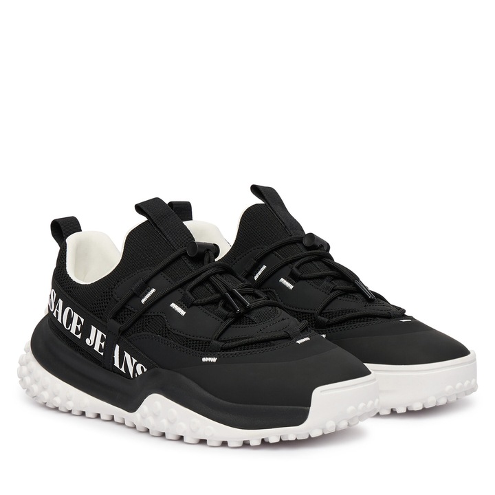 Férfi tornacipő, Versace Jeans Couture, szövet, fekete