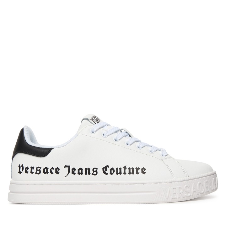 Férfi tornacipő, Versace Jeans Couture, 80YA3SKC ZPB83, természetes bőr, fehér