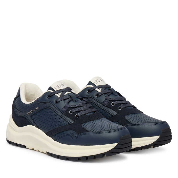 Férfi tornacipő, Liu Jo, természetes bőr, kék