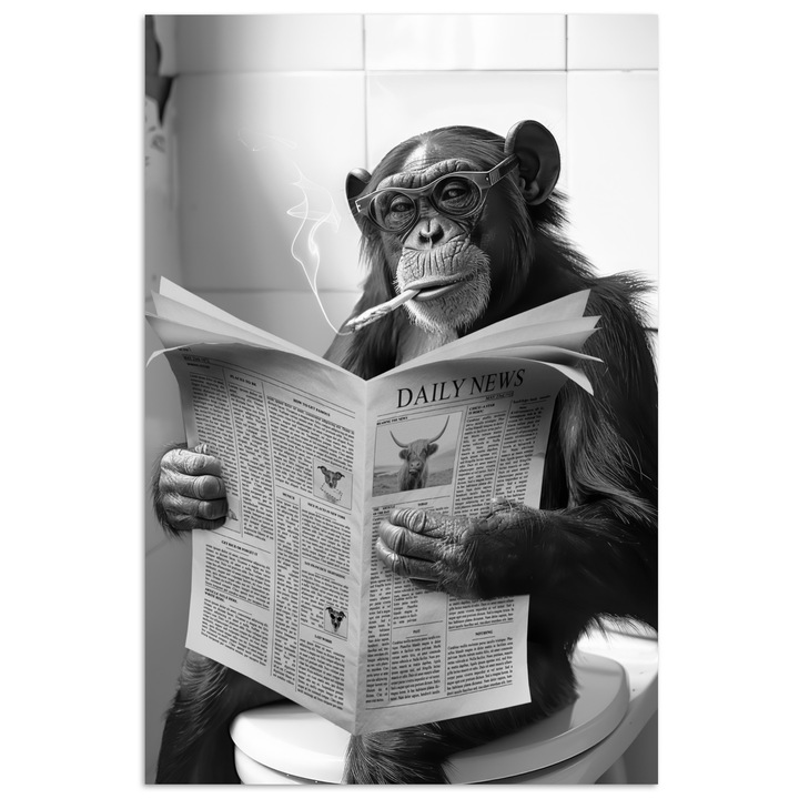 Poster decorativ, OnlyWow, artă modernă, gri deschis, 20x30cm