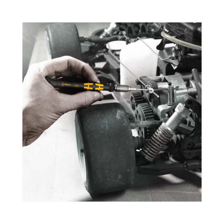 Set surubelnite ESD Wera 5x mm, cu maner Kraftform Micro, cromat, pentru electronica