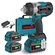ONEVAN Cheie electrica fara fir 1700NM, Cap patrat de 1/2 inch, Cutie de depozitare din plastic, 2X Baterii de 3000mAh
