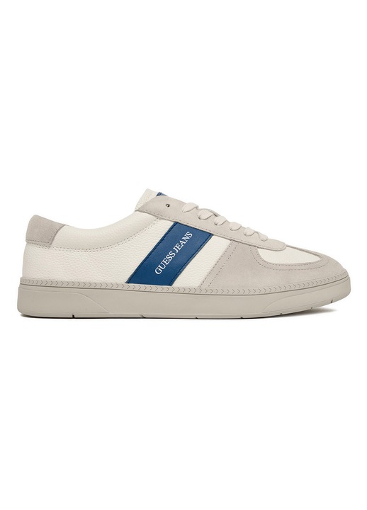 Férfi teniszcipő, Guess Jeans, természetes bőr, fehér, EU