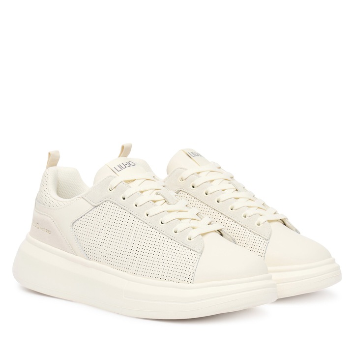 Férfi tornacipő, Liu Jo, természetes bőr, bézs, textil